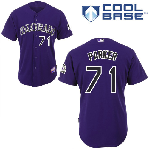 Kyle Parker #71 MLB Jersey-Colorado Rockies Men's Authentic Alternate 1 Cool Base Baseball Jersey